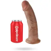 King Cock - realistisk dildo med sugkopp 23cm - mörk natur