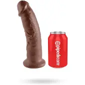 King Cock Realistisk Dildo 23 cm - Brun - Brun