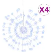 vidaXL Julbelysning 4 st 140 LED kallvit 17 cm