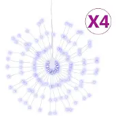 vidaXL Julbelysning 4 St 140 Led Blå 17 Cm