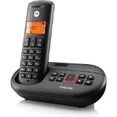 Motorola E211 DECT-trådlös telefon med digital telefonsvarare - svart