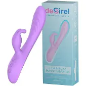 Desirel Hop &amp; Buzz Bunny - rabbitvibrator med klitorisstimulator - silikon lila