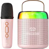 Mozos MK RÓŻOWY MIKROFON KARAOKE GŁOŚNIK BT
