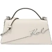Karl Lagerfeld Axelremsväska svart / silver / off-white