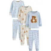 Next Pyjamas beige / blå / brun / vit