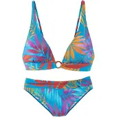 LASCANA Bikini blå / ljuslila / orange / röd