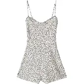 Bershka Jumpsuit ecru / svart