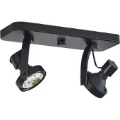 QAZQA Design Takspotlight Svart GU10 70mm 2-lampor Justerbar - Vo