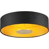 QAZQA Modern taklampa svart sammet inkl. LED 3-stegs dimbar - Bredow