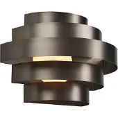 QAZQA Modern vägglampa gunmetal inkl. LED 3-stegs dimbar - Lines