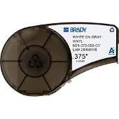 Brady M21-375-595-GY vinyltejp | svart text - grå tejp | 9,53mm x 6,4m (original)