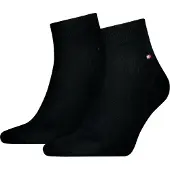 Tommy Hilfiger Strumpor - 2-pack - Kvartal - Svart - - 43/46 - Strumpor