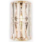 Maytoni Kristall vägglampa Facet, dimbar, Mässing / guld, Hall, Glas, Vägglampa, vägglampa inomhus