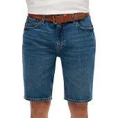 Superdry för män. M7110394A Raka shorts med Vintage Logo blå logotyp (30), Casual, Bomull, Denim