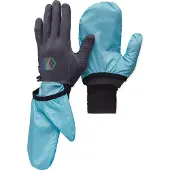 Black Diamond - Trail running kläder - Deploy Wind Hood Gloves Carbon-Glacier för UnisexNylon - Storlek S - Blå