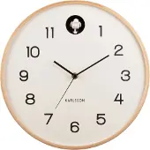 Karlsson Natural Cuckoo Birch Wood White väggklocka KA5886WH