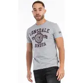Lonsdale T-shirt 'Murrister' mörkbrun / gråmelerad