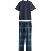Next Pyjamas lång blå / marinblå / vit
