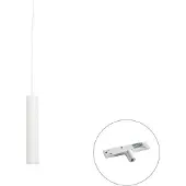 QAZQA Design Hänglampa Vit Inkl. Skensadapter 1-Fas - Slimline Tuba Small