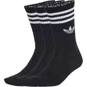 Adidas - Strumpor - 3S Crew Socks 3P Black/Black/Black för UnisexBomull - Storlek 43-45 - Svart