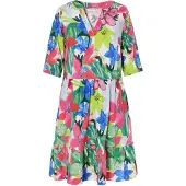 TATUUM Skjortklänning 'Netuno' blå / grön / ljusgrön / fuchsia