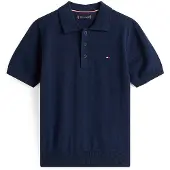 Tommy Hilfiger Cable Knit Short Sleeve Polo Jumper