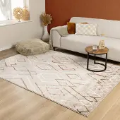 FRAAI Berbermatta | Blend Diamond beige hos Volero | 240x330 cm | Polypropen | Romb | Rektangulär | Hög lugg