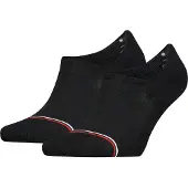 Tommy Hilfiger Strumpor - 2-pack - Footie - Svart - - 43/46 - Strumpor