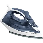 Tefal Express Steam FV2837E0, strykjärn för torka och ånga, Durilium stryksula, 1,9 m, 165 g/min, blått, grått, vitt, 35 g/min