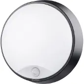 MEGATRON Bulka MT69040 LED-utomhusväggbelysning med rörelsedetektor 10 W Svart