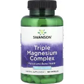Swanson Health Trippelmagnesiumkomplex, 400 mg, 100 kapslar