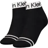 Calvin Klein Jeans 2 Pack Logo Stripe Ankle Socks