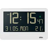 Braun digital väggklocka vit BC14W