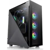 Thermaltake Divider 500 TG ARGB Midi-Tower Datorchassi Svart 3 Förinstallerade LED-fläktar, 1 Förinstallerad Fläkt, Sidofönster, Dammfilter