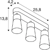 SLV Taklampa Puri 2.0 Cone, dimbar, Vitt / opal, Vardagsrum / matsal, Aluminium / grå / zink, Modern, Taklampa