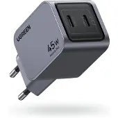UGREEN Nexode Pro series X707 - Strömadapter - GaN - 45 Watt - 2 utdatakontakter (2 x USB-C) - grå