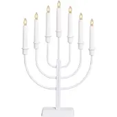 Star Micronics Elljusstake 7 ljus 31x47cm metall vit