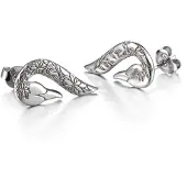 Lumoava swans silverörhängen L54230800000