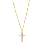 Top Gold silver mönstrat kors 13x23mm guldpläterad 5250901509