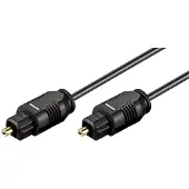 Generique Goobay fiberoptisk kabel, svart, 1,5 m - Toslink-kontakt &gt Toslink-kontakt ø 2,2 mm (51217)