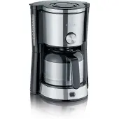 Severin KA 4845 TypeSwitch - Kaffemaskin - 8 koppar - borstat rostfritt stål/svart
