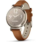 Garmin Lily 2 Classic Oro Crema Con Correa De Cuero Marrón Klocka
