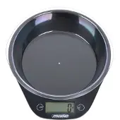 Mesko Home MS 3164, Elektronisk köksvåg, 5 kg, 1 g, Svart, Bänkdiskmaskin, Rund