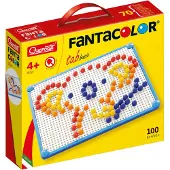 Quercetti Set - För mosaiklektioner (10 mm chips (100 stycken) + Board 22X16)