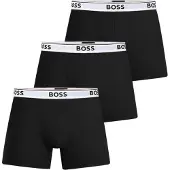 BOSS för män. 50475282 Pack 3 Boxershorts med svart logotyp (S), Hemkläder, Bomull