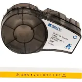 Brady M21-250-595-YL vinyltejp | svart text - gul tejp | 6,35mm x 6,4m (original)