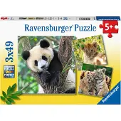 Ravensburger Panda Lion And Tiger Pussel 3x49 bitar