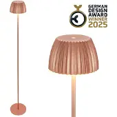 Briloner LED-golvlampa Brilo unplugged Riffle, kopparfärgad dimbar, Koppar, Vardagsrum / matsal, Metall