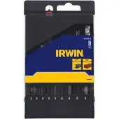Irwin Wiertlo HSS-borrset för betong/metal 9 delar i ask (3, 4(x2), 5(x2), 6(x2) och 8(x2) mm)
