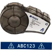 Brady M21-500-595-BL vinyltejp | vit text - blå tejp | 12,7mm x 6,40m (original)